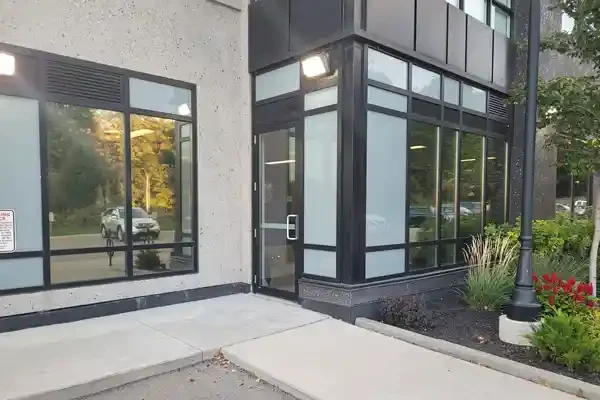 privacy window film on a business in kitchener